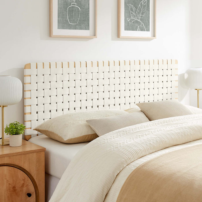 Modway Sparta Weave Vegan Leather Headboard Bedroom Furniture - View 61