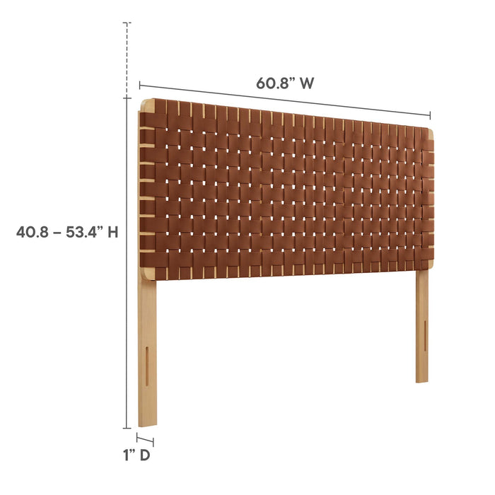 Modway Sparta Weave Vegan Leather Headboard Bedroom Furniture - View 70