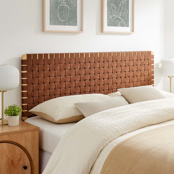Modway Sparta Weave Vegan Leather Headboard Bedroom Furniture - View 68