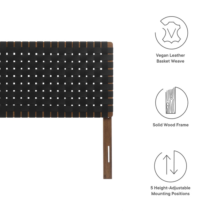 Modway Sparta Weave Vegan Leather Headboard Bedroom Furniture - View 76