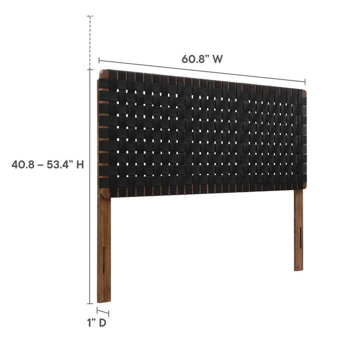 Modway Sparta Weave Vegan Leather Headboard Bedroom Furniture - View 77