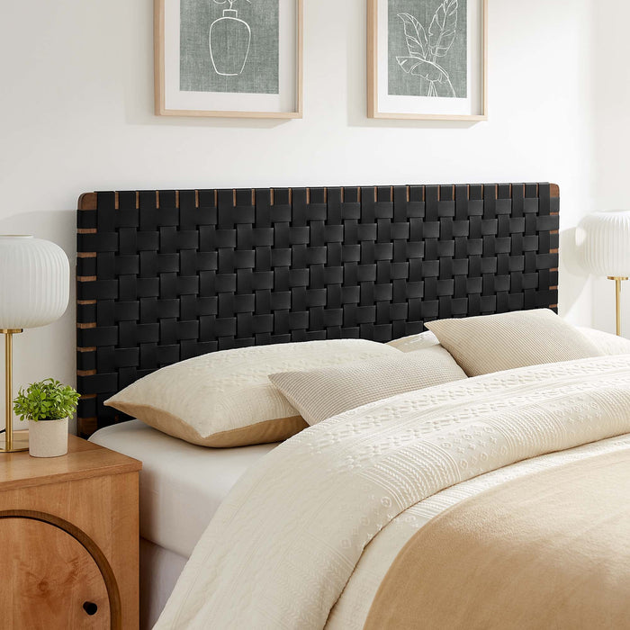 Modway Sparta Weave Vegan Leather Headboard Bedroom Furniture - View 75
