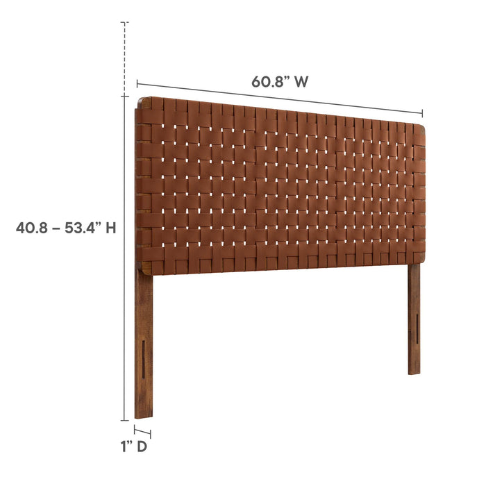 Modway Sparta Weave Vegan Leather Headboard Bedroom Furniture - View 84