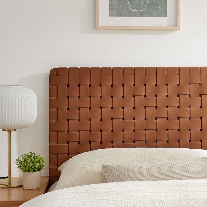 Modway Sparta Weave Vegan Leather Headboard Bedroom Furniture - View 85