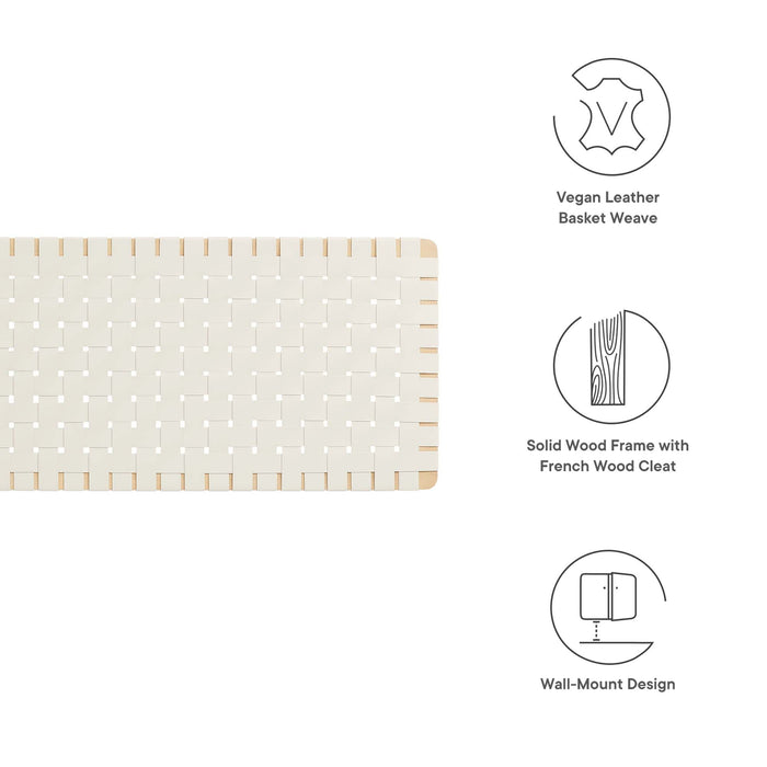 Sparta Weave Wall-Mount Vegan Leather Headboard