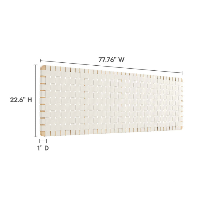 Sparta Weave Wall-Mount Vegan Leather Headboard