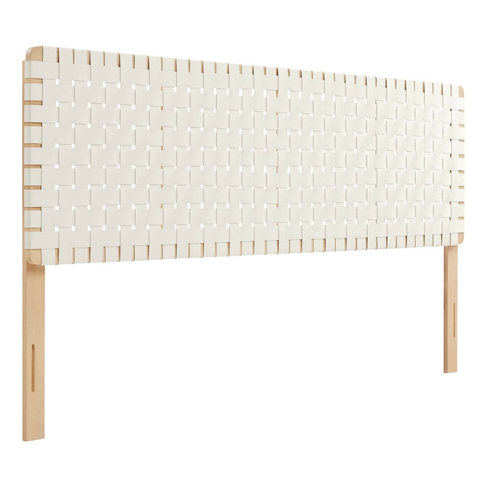Modway Sparta Weave Vegan Leather Headboard Bedroom Furniture - View 129