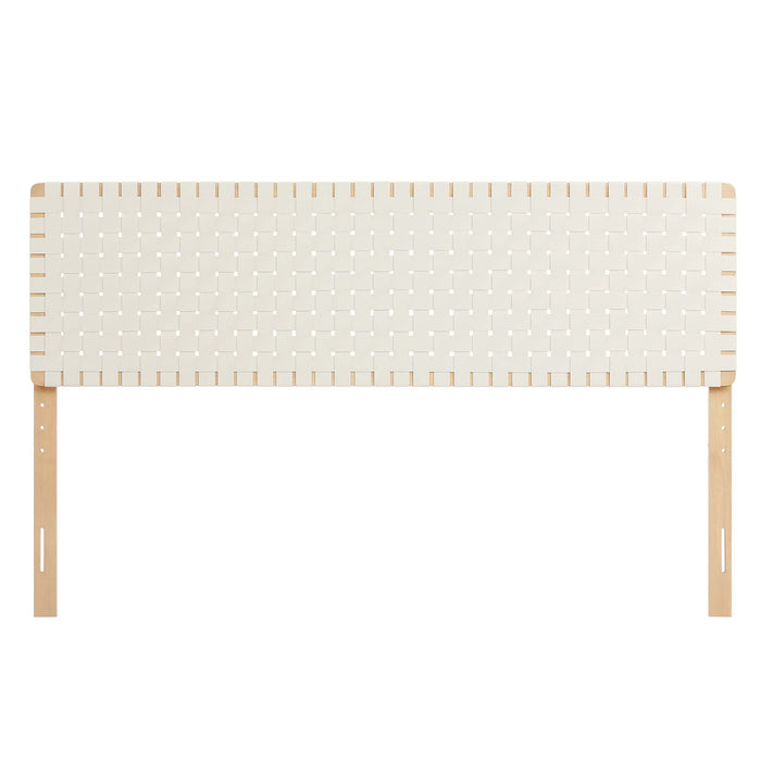 Modway Sparta Weave Vegan Leather Headboard Bedroom Furniture - View 94