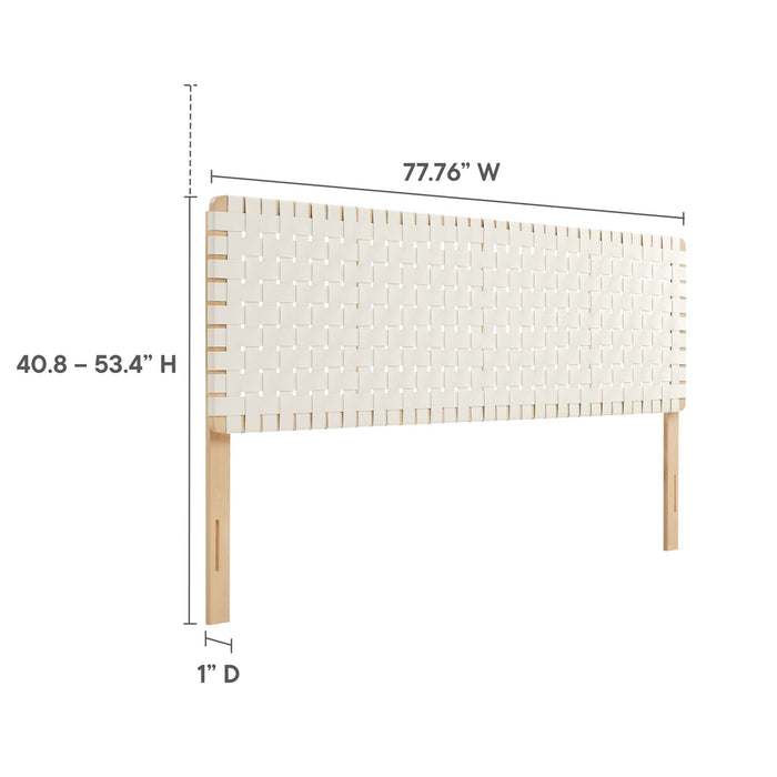 Modway Sparta Weave Vegan Leather Headboard Bedroom Furniture - View 91