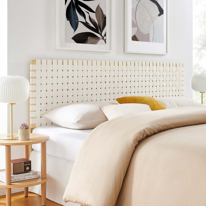 Modway Sparta Weave Vegan Leather Headboard Bedroom Furniture - View 89