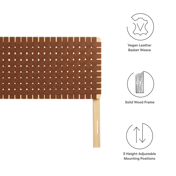 Modway Sparta Weave Vegan Leather Headboard Bedroom Furniture - View 97