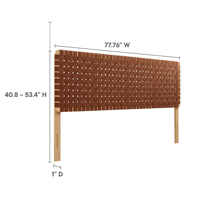 Modway Sparta Weave Vegan Leather Headboard Bedroom Furniture - View 98