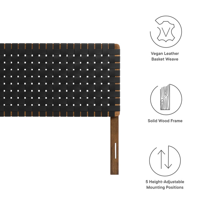 Modway Sparta Weave Vegan Leather Headboard Bedroom Furniture - View 104