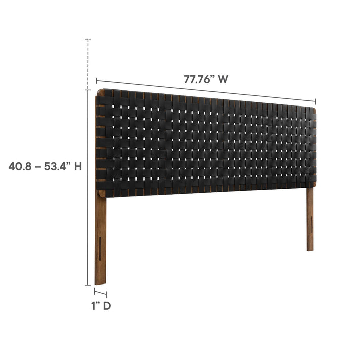 Modway Sparta Weave Vegan Leather Headboard Bedroom Furniture - View 105