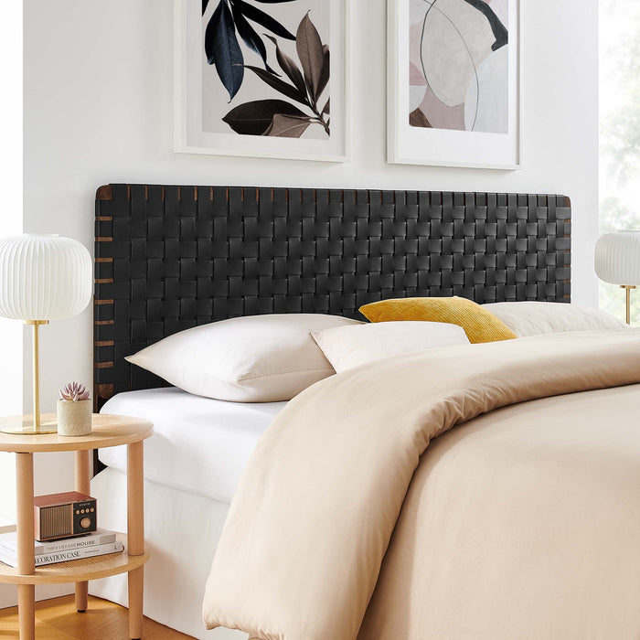 Modway Sparta Weave Vegan Leather Headboard Bedroom Furniture - View 103