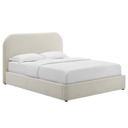 Modway Keynote Upholstered Fabric Curved Platform Bed Bedroom Furniture - View 99