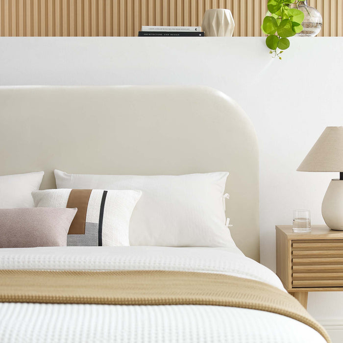 Keynote Performance Velvet Curved Platform Bed