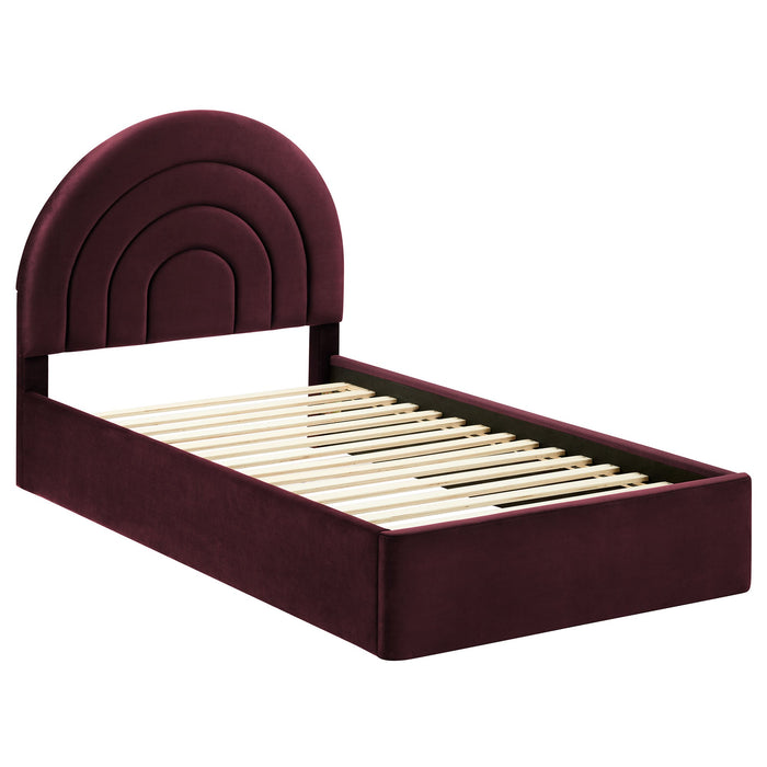 Solana Arched Performance Velvet Platform Bed