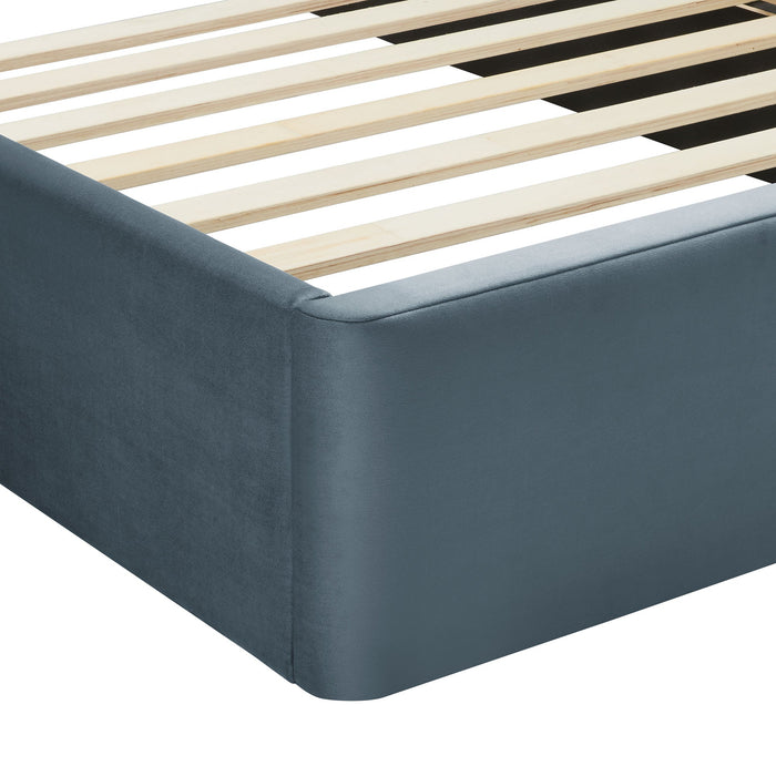 Solana Arched Performance Velvet Platform Bed