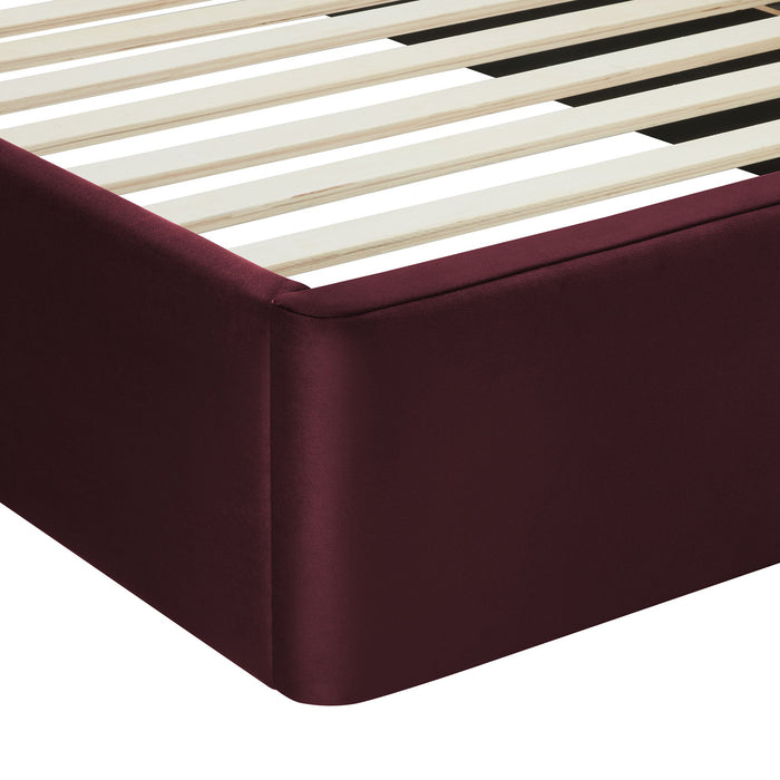 Solana Arched Performance Velvet Platform Bed