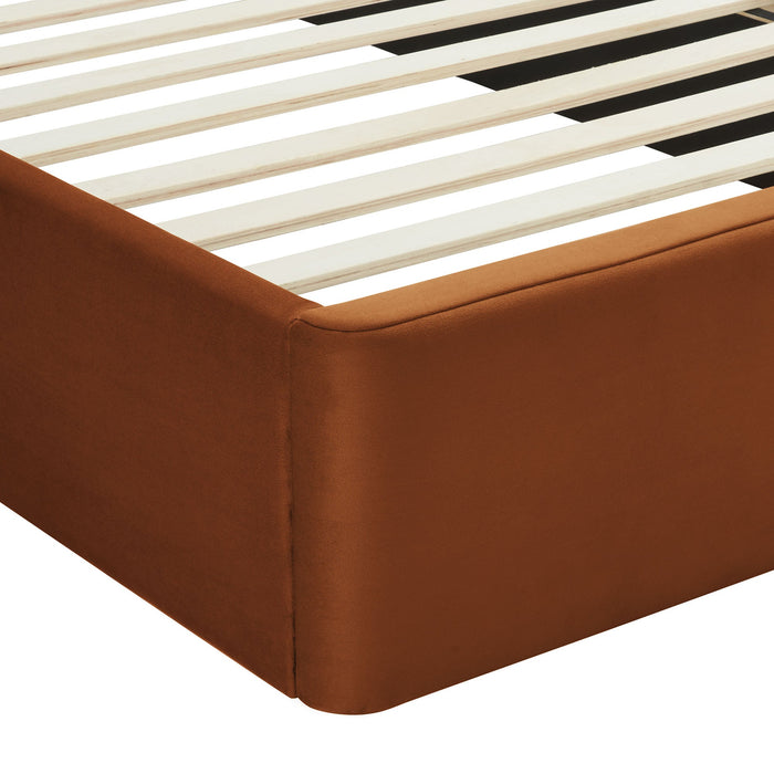 Solana Arched Performance Velvet Platform Bed