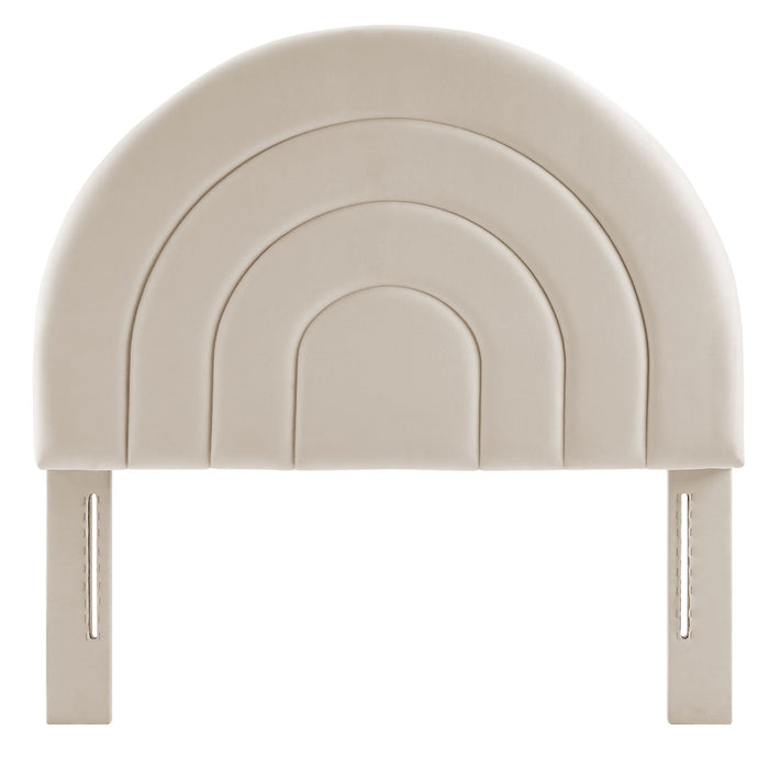 Modway Solana Arched Performance Velvet Headboard Bedroom Furniture - Lifestyle View
