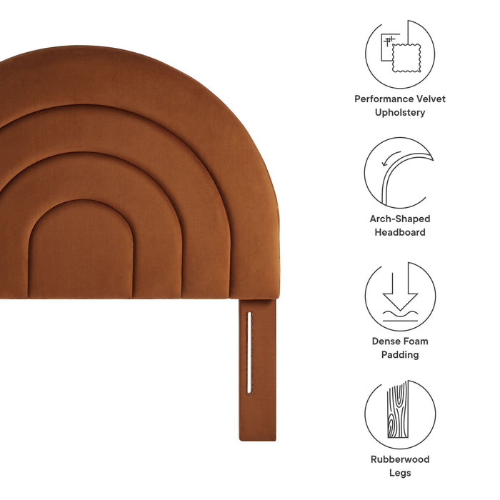 Modway Solana Arched Performance Velvet Headboard Bedroom Furniture - View 26