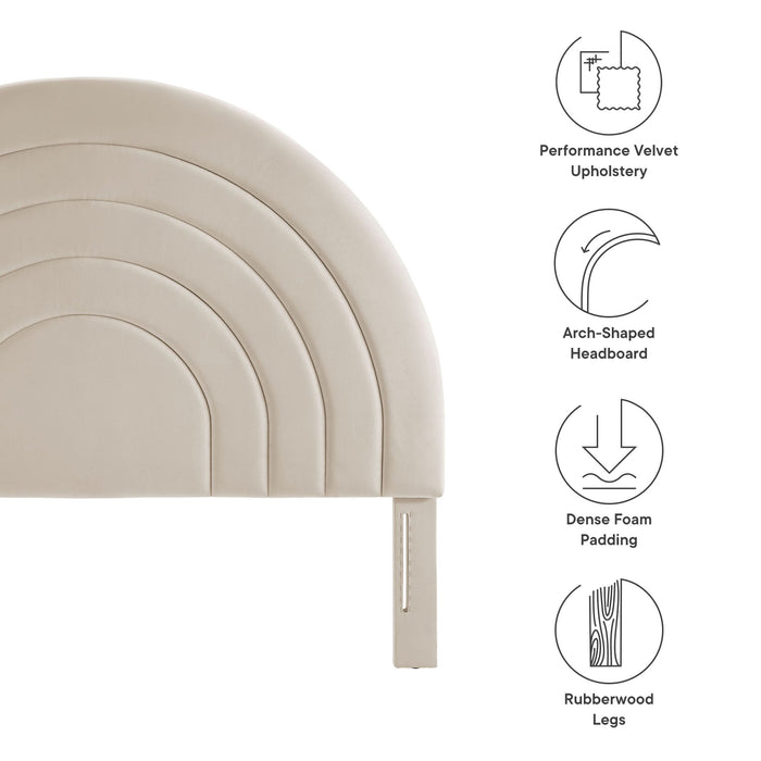 Modway Solana Arched Performance Velvet Headboard Bedroom Furniture - View 32