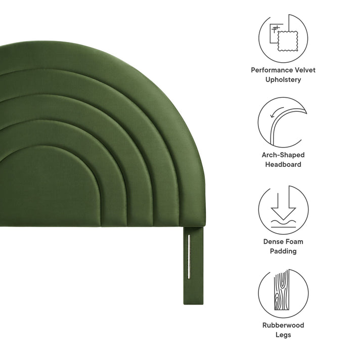 Modway Solana Arched Performance Velvet Headboard Bedroom Furniture - View 44