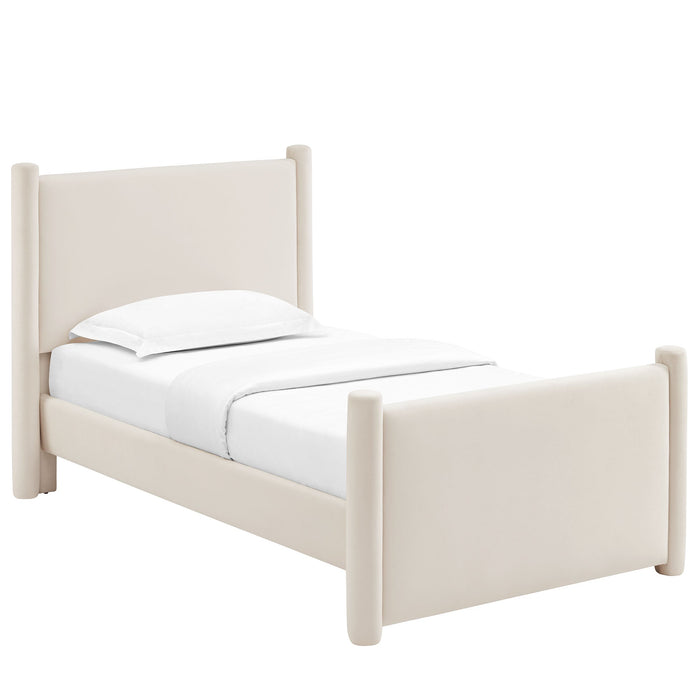 Rael Performance Velvet Platform Bed