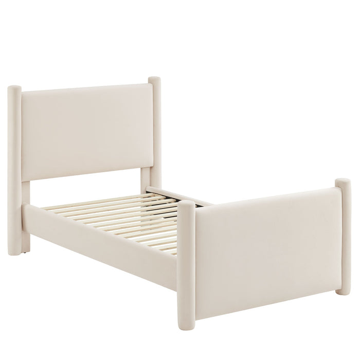 Rael Performance Velvet Platform Bed