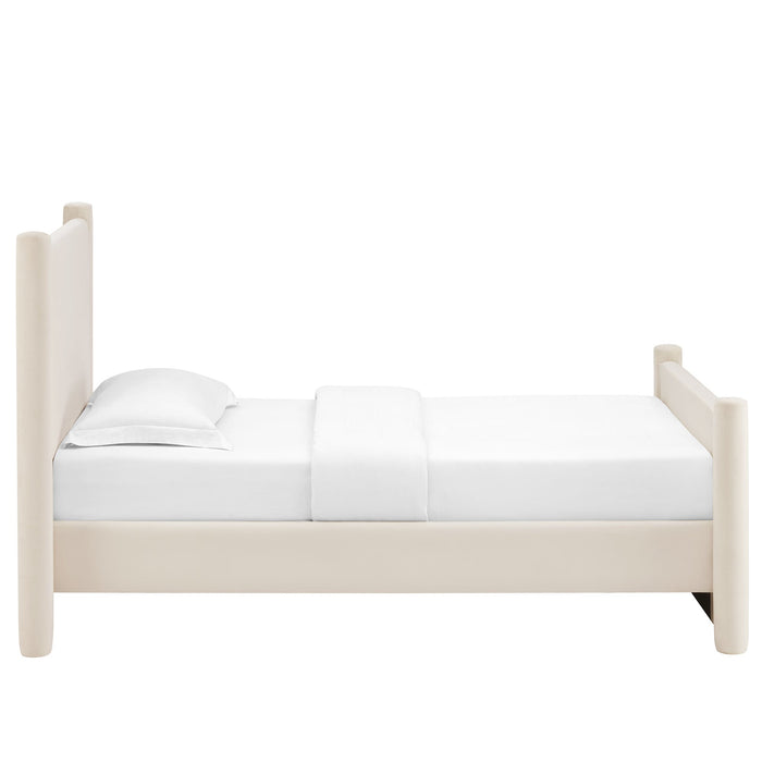 Rael Performance Velvet Platform Bed