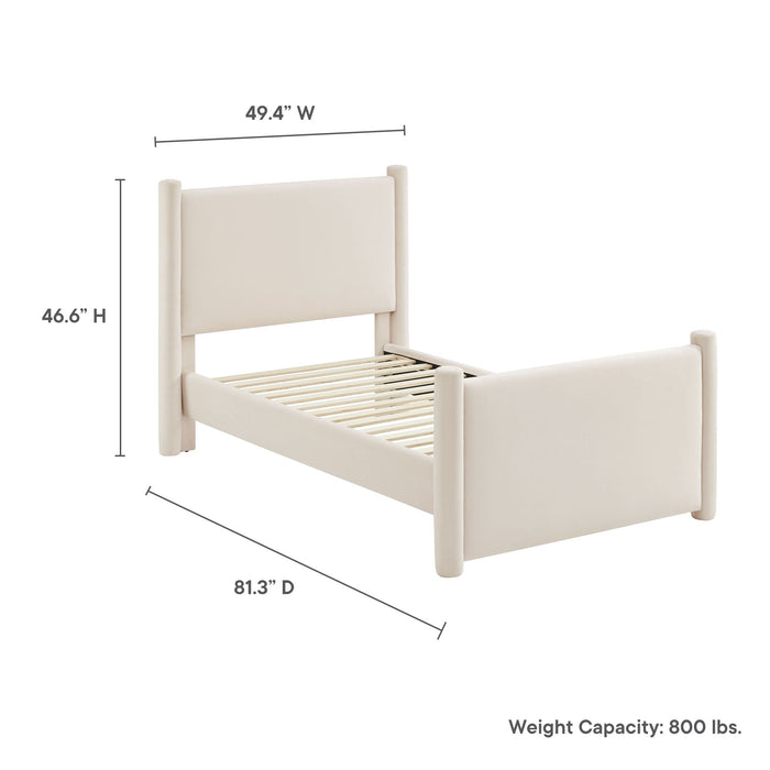 Rael Performance Velvet Platform Bed