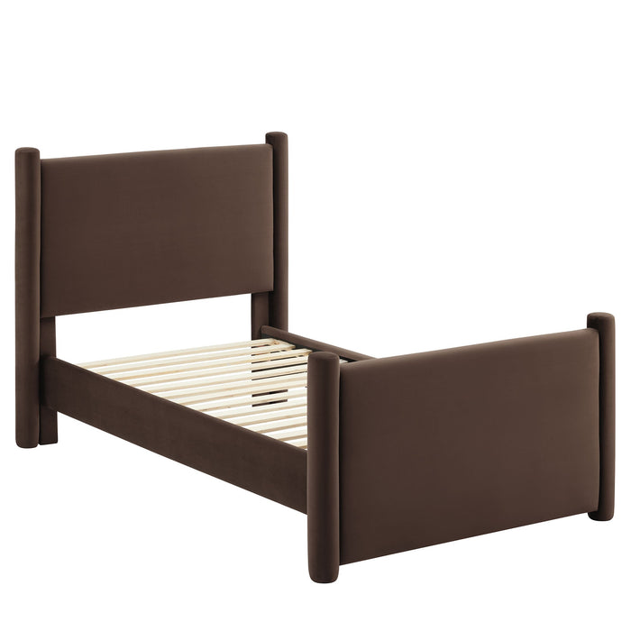 Rael Performance Velvet Platform Bed