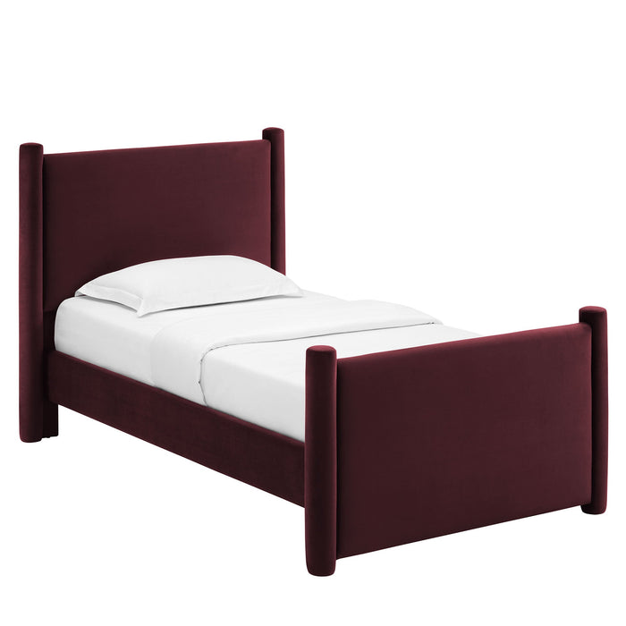Rael Performance Velvet Platform Bed