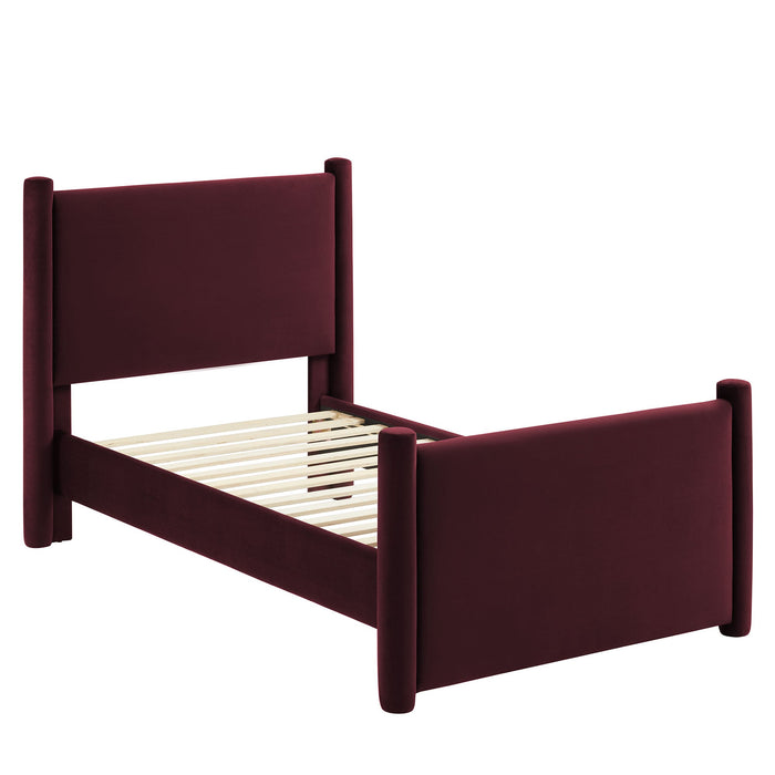 Rael Performance Velvet Platform Bed