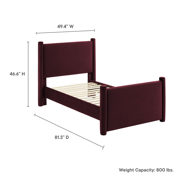 Rael Performance Velvet Platform Bed