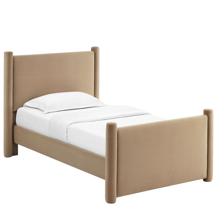 Rael Performance Velvet Platform Bed