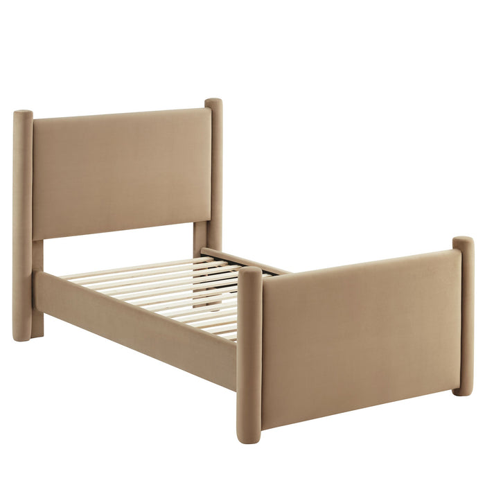 Rael Performance Velvet Platform Bed
