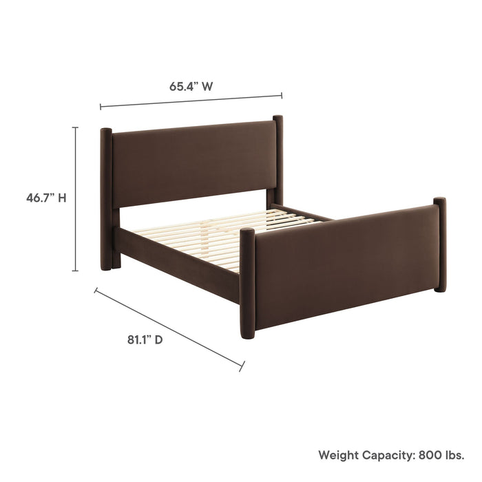 Rael Performance Velvet Platform Bed