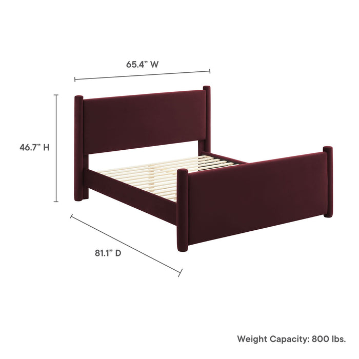 Rael Performance Velvet Platform Bed