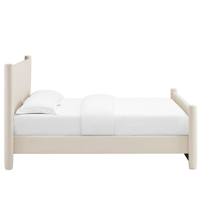 Rael Performance Velvet Platform Bed