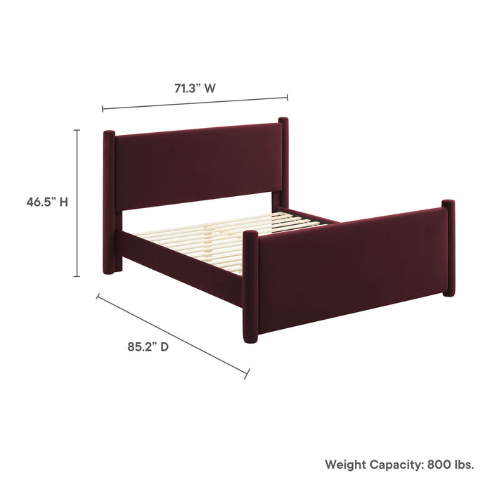 Rael Performance Velvet Platform Bed