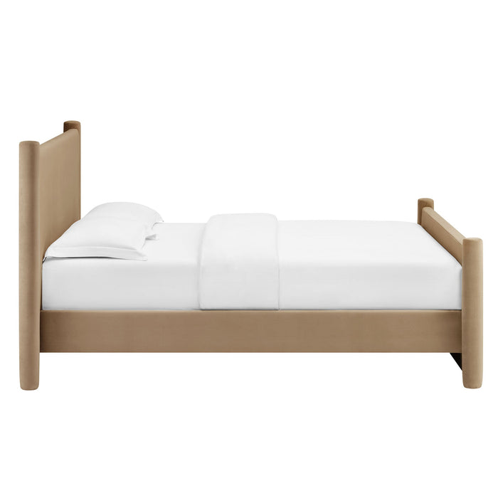 Rael Performance Velvet Platform Bed