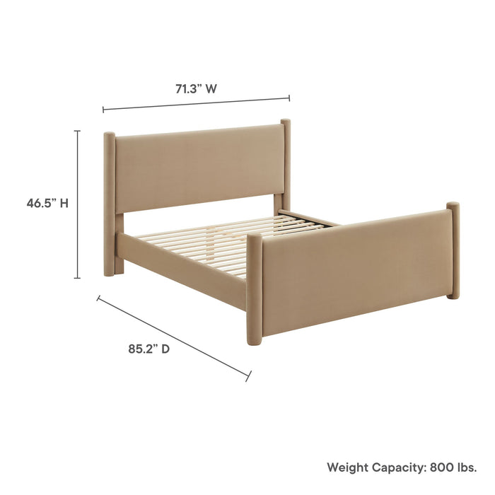 Rael Performance Velvet Platform Bed