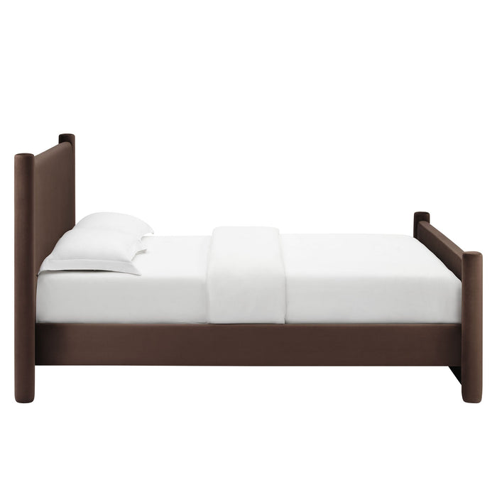 Rael Performance Velvet Platform Bed
