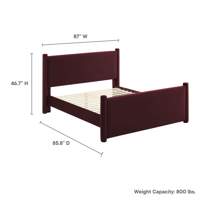 Rael Performance Velvet Platform Bed
