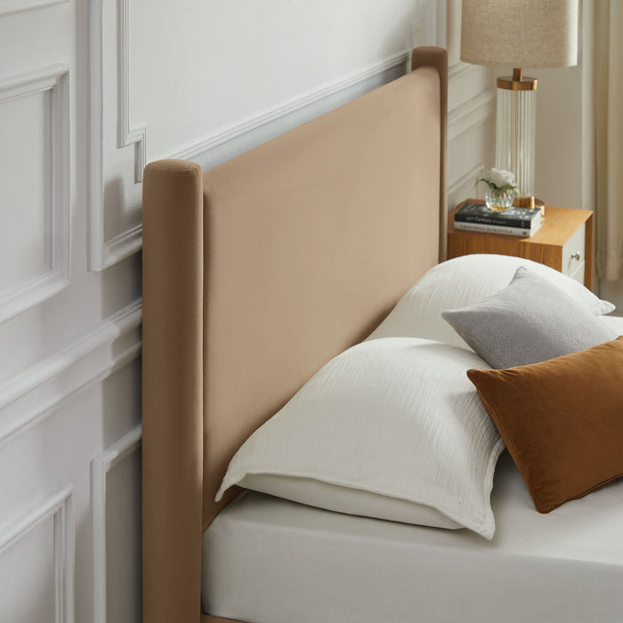 Rael Performance Velvet Platform Bed