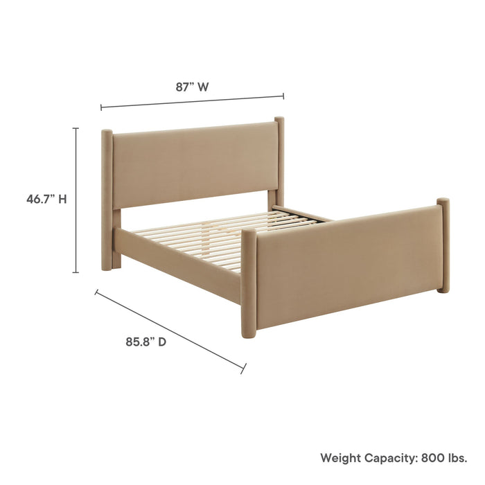 Rael Performance Velvet Platform Bed