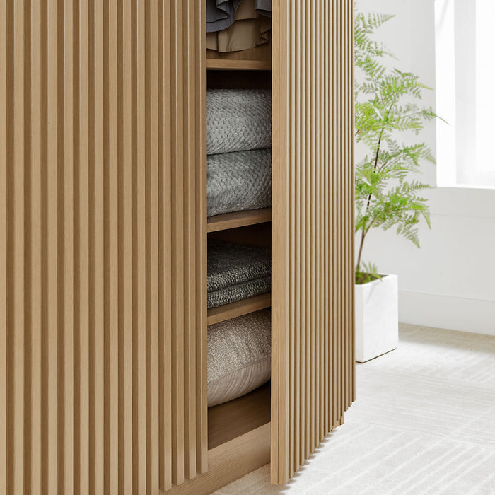 Modway Render 2-Door Wardrobe Closet Living Room Furniture - Lifestyle View